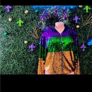 Sequin Mardi Gras Jacket